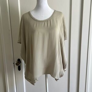 Acrobat - Light Grey Silk Boxy Blouse - Size XS/S